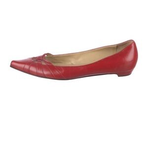 Red jimmy choo leather ballet flats size 10